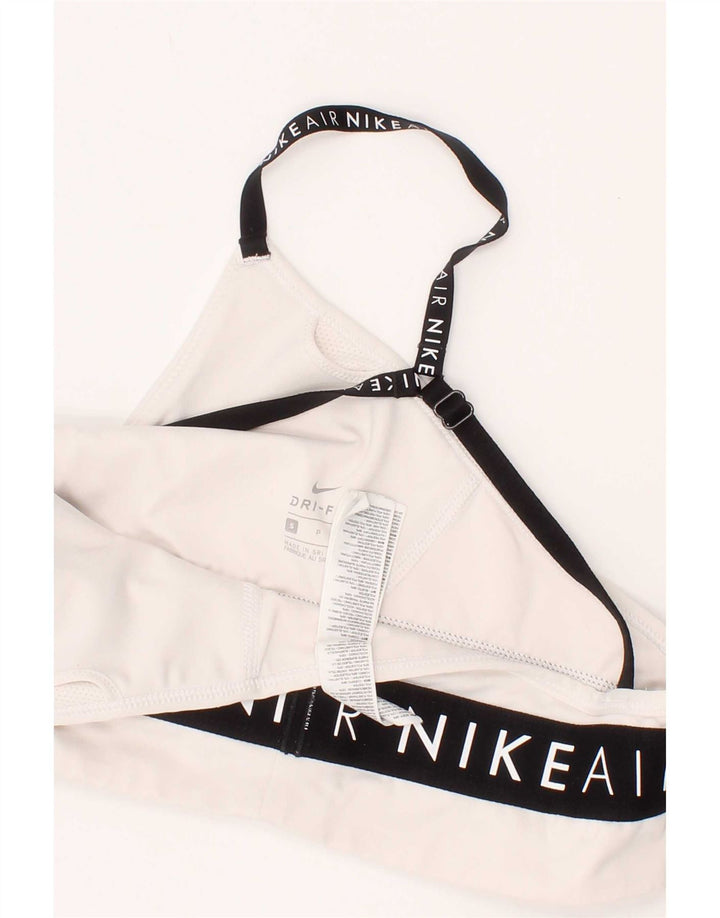 Sutien sport grafic pentru femei Nike, mic, alb, poliester sport