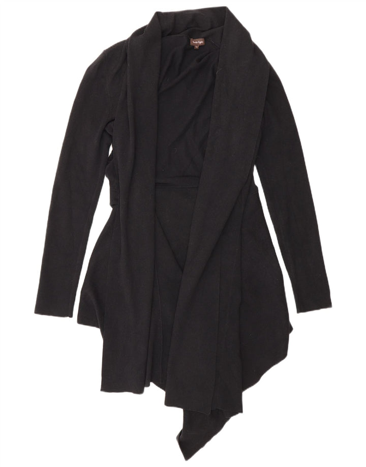 Pulover cardigan deschis pentru femei Phase Eight UK 14 bumbac mediu negru