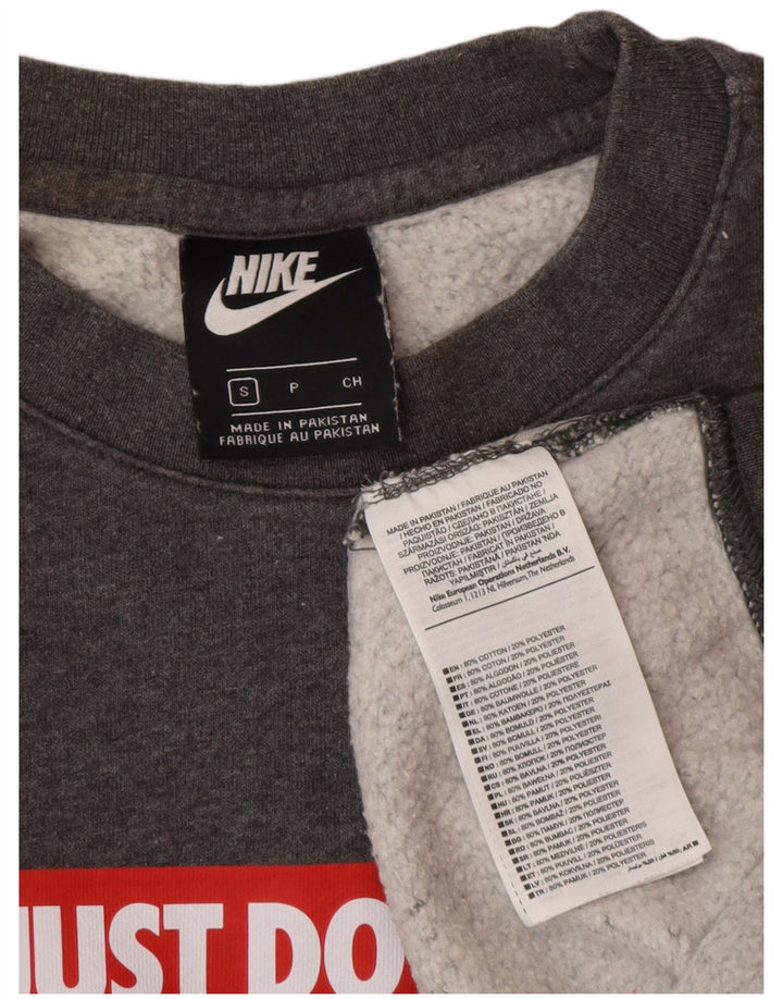 Hanorac grafic pentru bărbați Nike Pulover mic, gri, bumbac