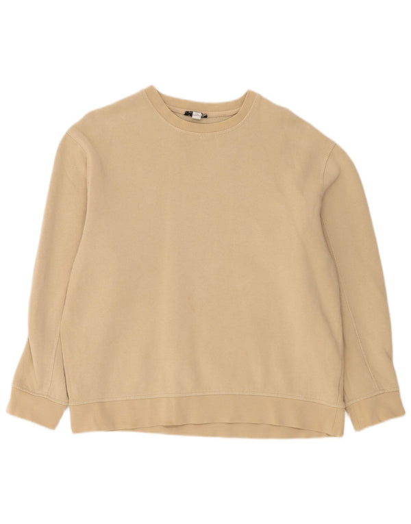Pulover supradimensionat pentru femei Topshop UK 14 bumbac mediu bej