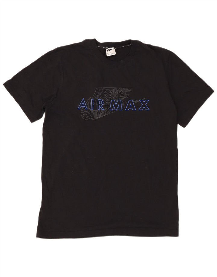 Tricou grafic Nike pentru bărbați Top mediu negru bumbac