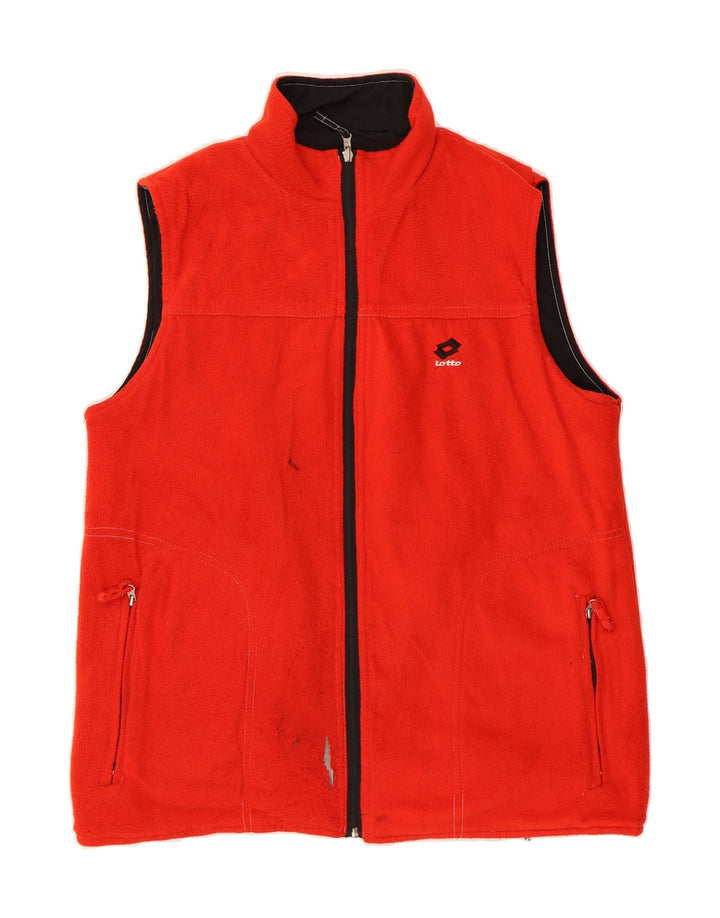 LOTTO Mens Reversible Gilet UK 38 Medium Black Polyester Vintage Lotto and Second-Hand Lotto from Messina Hembry 