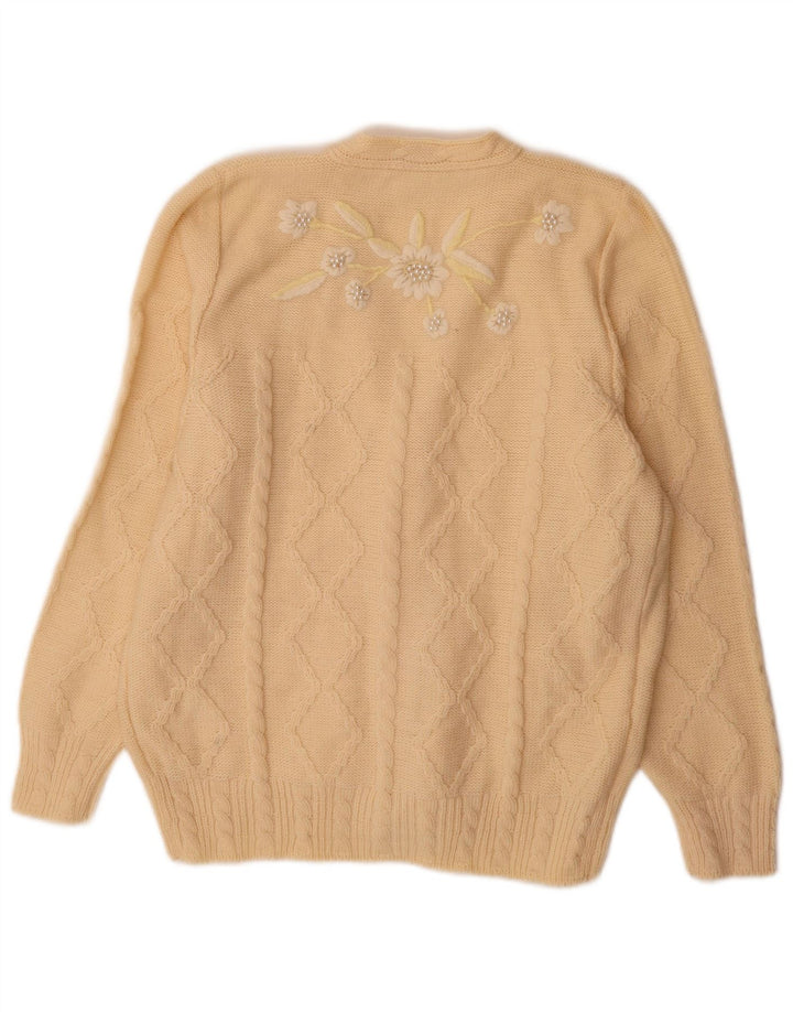 Pulover cardigan pentru femei Florence UK 14 mare galben