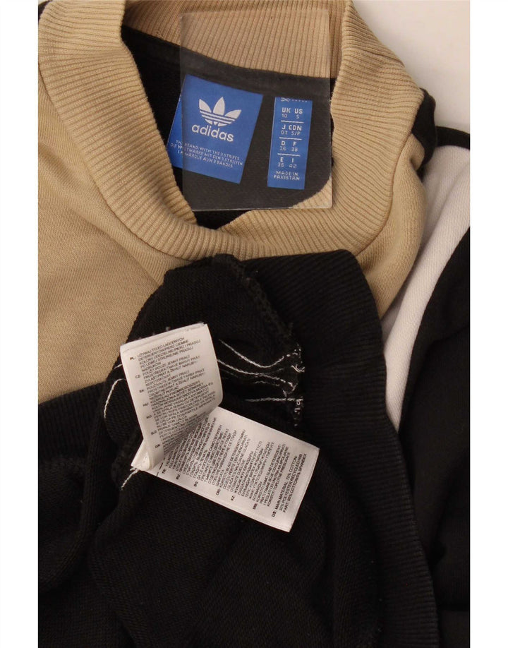 Pulover supradimensionat pentru femei Adidas UK 10 Mic negru Colorblock