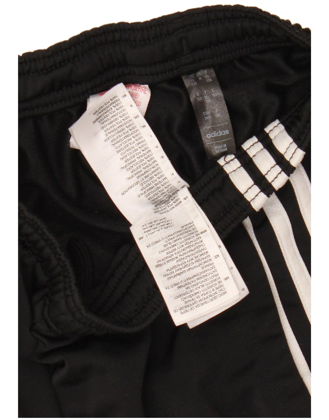 Pantaloni de trening ADIDAS fete 11-12 ani poliester negru