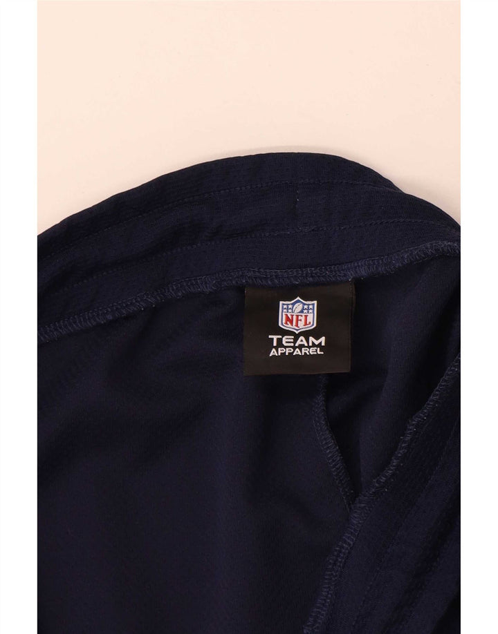 Pantaloni scurți sport grafic NFL pentru bărbați, medii, albastru marin, blocuri de culoare