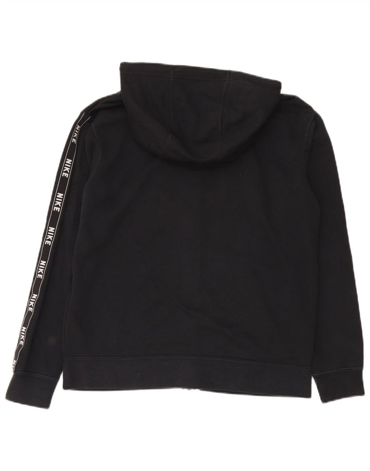 Pulover Nike Graphic Zip pentru bărbați, bumbac mic, negru