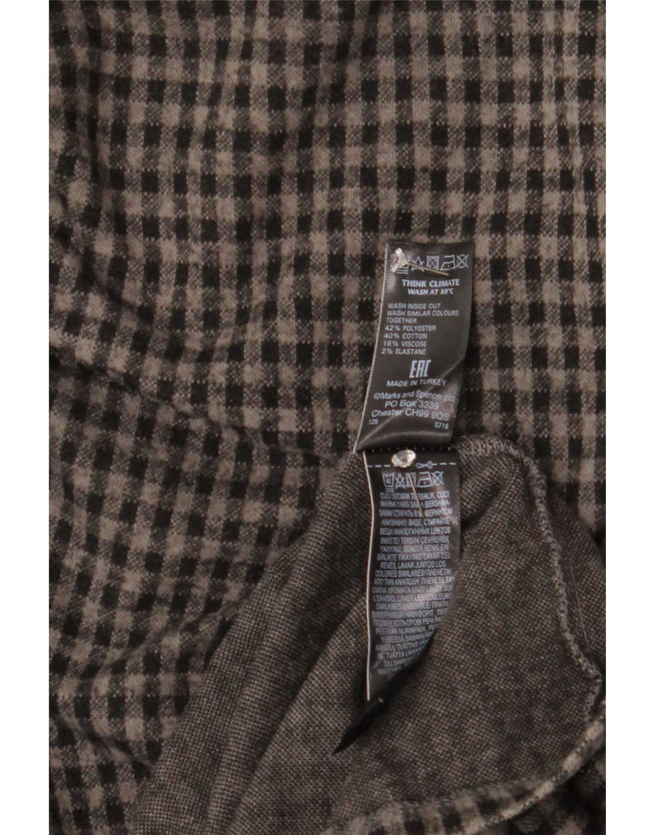 Rochie schimbătoare pentru femei Marks & Spencer, cu mâneci 3/4, UK 10, gri mic, vichy