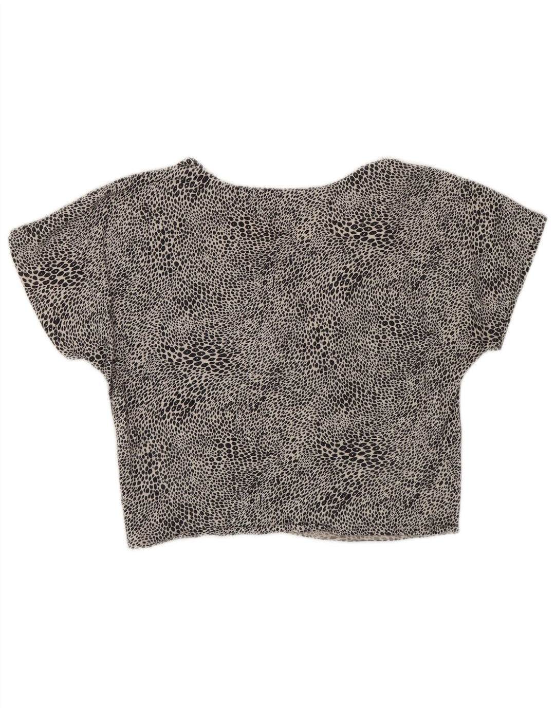 LAURA BIAGIOTTI Bluză Crop Femei Top IT 44 Medium Black Animal Print