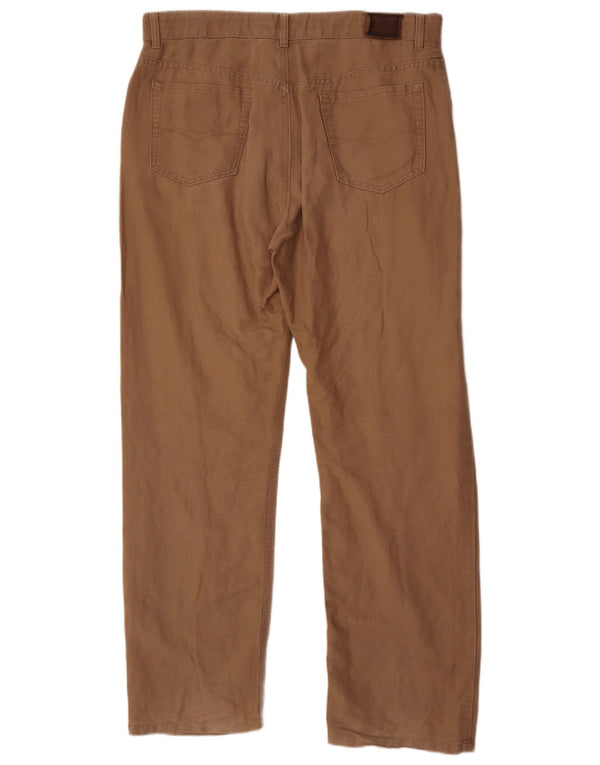 Marks & Spencer Pantaloni casual drepti pentru bărbați Blue Harbour W36 L31 maro