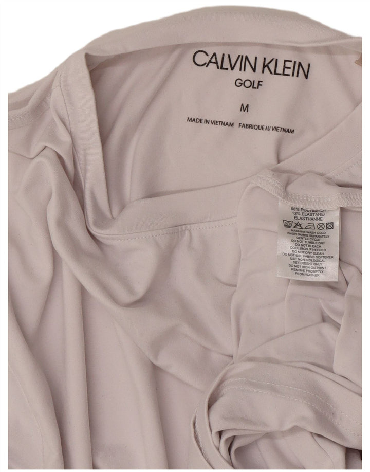 Tricou de golf Calvin Klein pentru bărbați Top din bumbac gri mediu