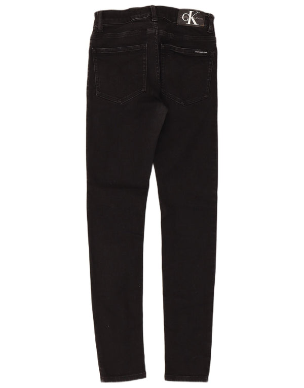 CALVIN KLEIN Blugi skinny pentru baieti 13-14 ani W26 L29 bumbac negru