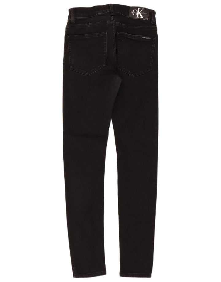 CALVIN KLEIN Blugi skinny pentru baieti 13-14 ani W26 L29 bumbac negru