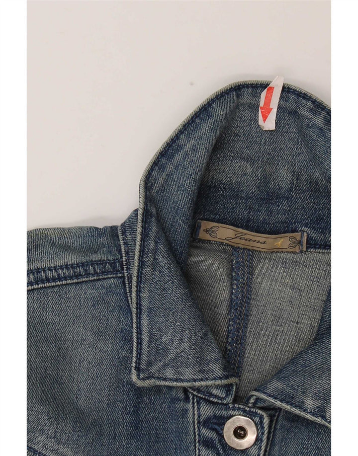 Jachetă de blugi vintage pentru femei IT 40 Small Blue Bumbac