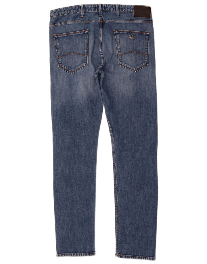 Blugi pentru bărbați Armani Skinny W33 L31 Bumbac bleumarin