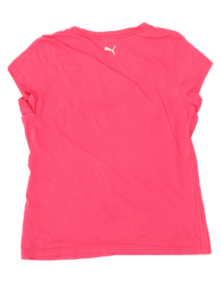 PUMA Womens T-Shirt Top UK 14 Medium  Pink Cotton Vintage Puma and Second-Hand Puma from Messina Hembry 