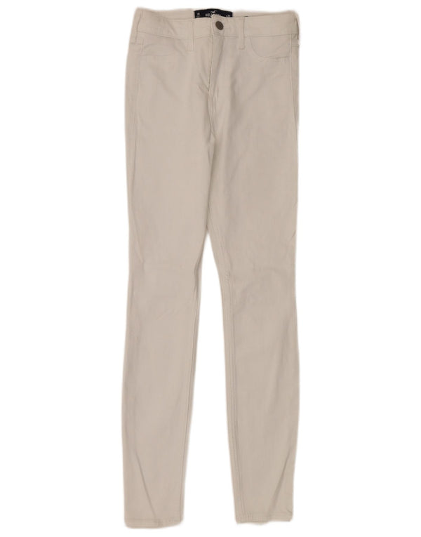 Blugi skinny pentru femei Hollister US 1 XS W25 L28 Bumbac alb