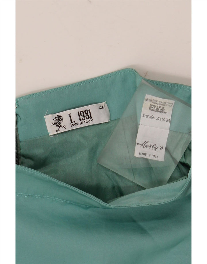 Fusta creion pentru femei MARLY'S IT 44 Medium W28 Poliester turcoaz