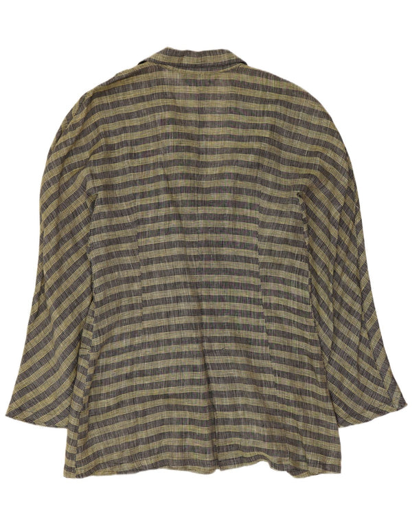 Comma, Jachetă Blazer pentru damă în două piept, UK 14, mare, lână cu carouri galbene