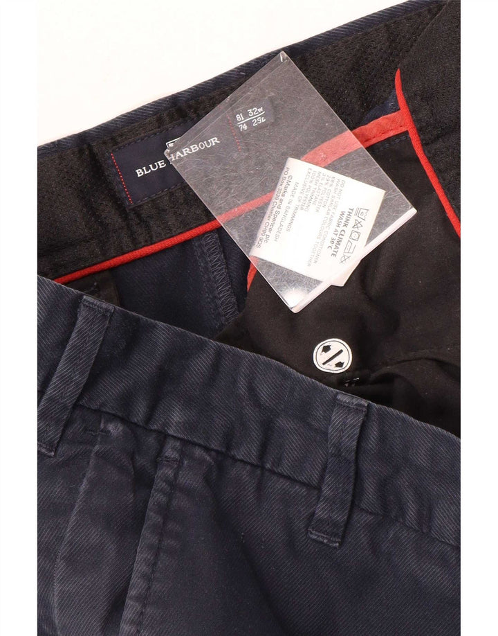 Marks & Spencer Pantaloni chino drepți Blue Harbour pentru bărbați L32 L29 bleumarin