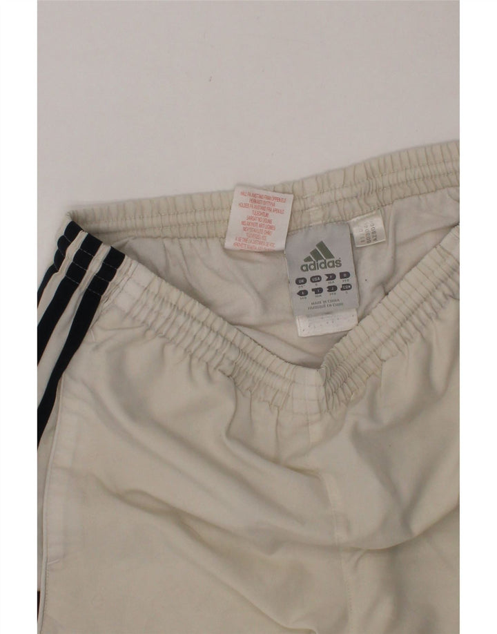 ADIDAS Boys Sport Shorts 9-10 Years Small White Colourblock Polyester Vintage Adidas and Second-Hand Adidas from Messina Hembry 
