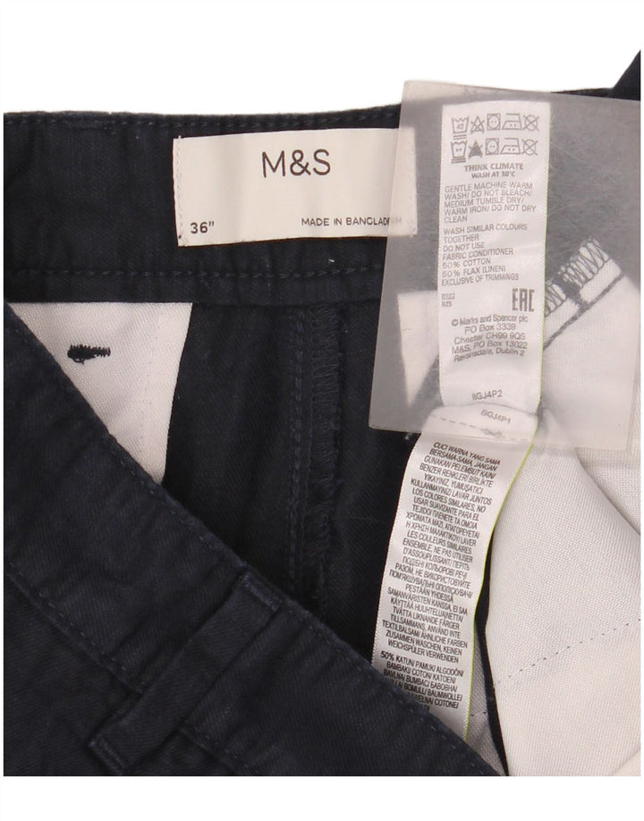 Pantaloni scurți chino pentru bărbați Marks & Spencer W36, mari, bleumarin, in