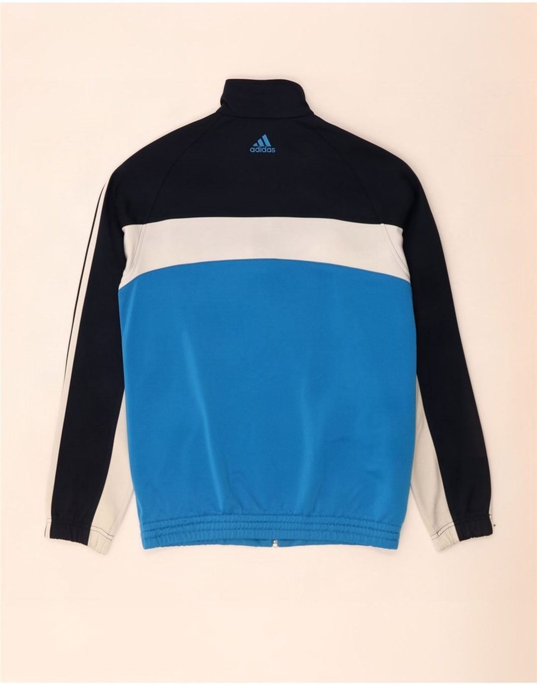 Jachetă de trening pentru bărbați Adidas Marea Britanie 38/40, poliester color bloc de culoare albastru mediu