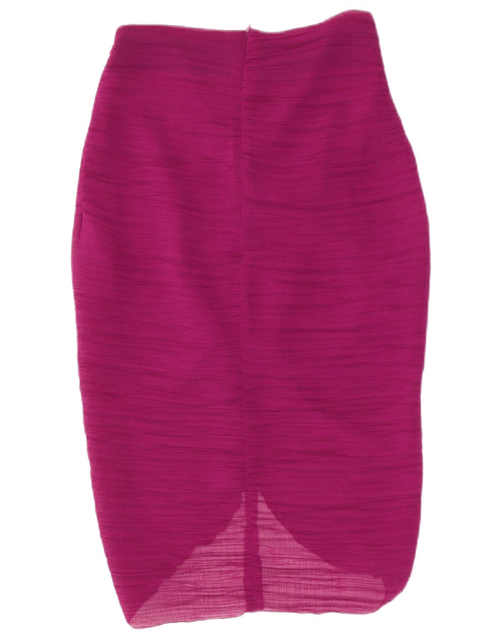 Fusta Midi Zara Femei cu talie înaltă Mic W26 Poliester violet