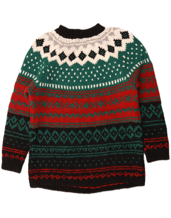 Pulover vintage cu gât țestoasă pentru femei UK 16 mare, multicolor