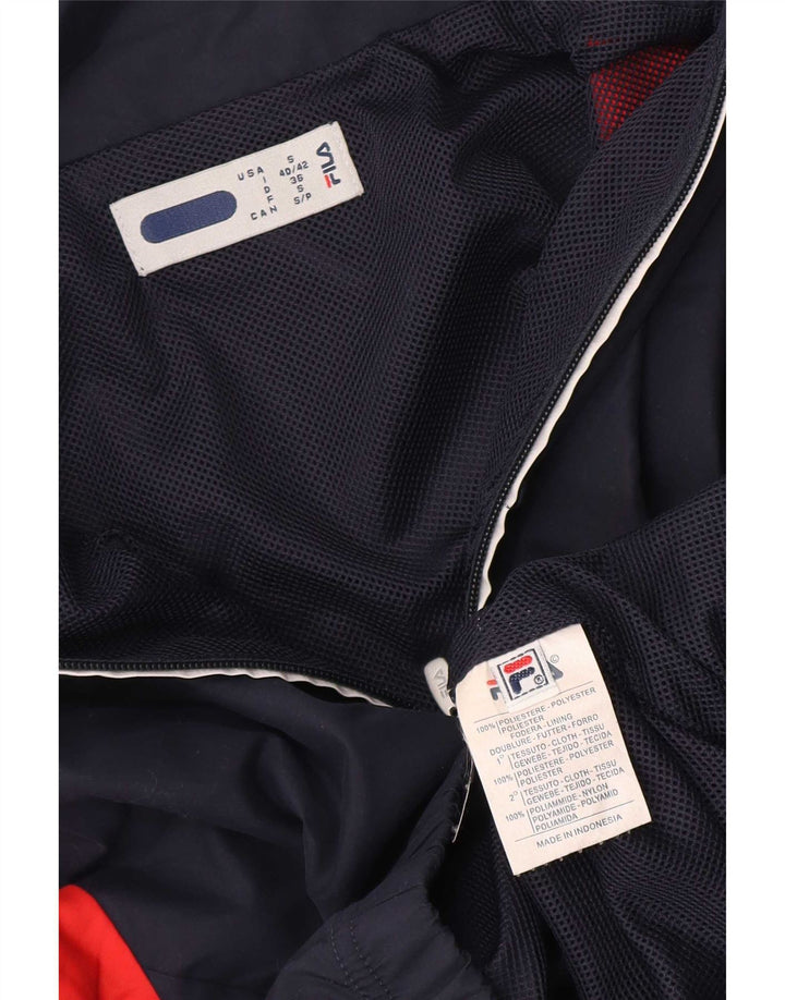 Jachetă de top pentru trening Fila pentru femei UK 10 Small Bleumarin Colorblock