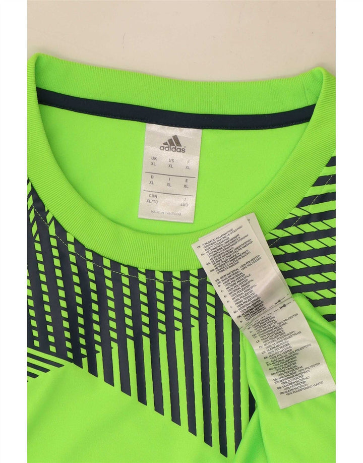 Tricou Bărbați Adidas Top XL Verde Poliester Geometric