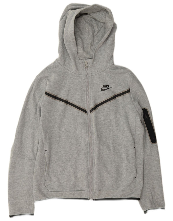 Pulover Nike pentru băieți, cu fermoar, 13-14 ani, XL, bumbac cu pete gri