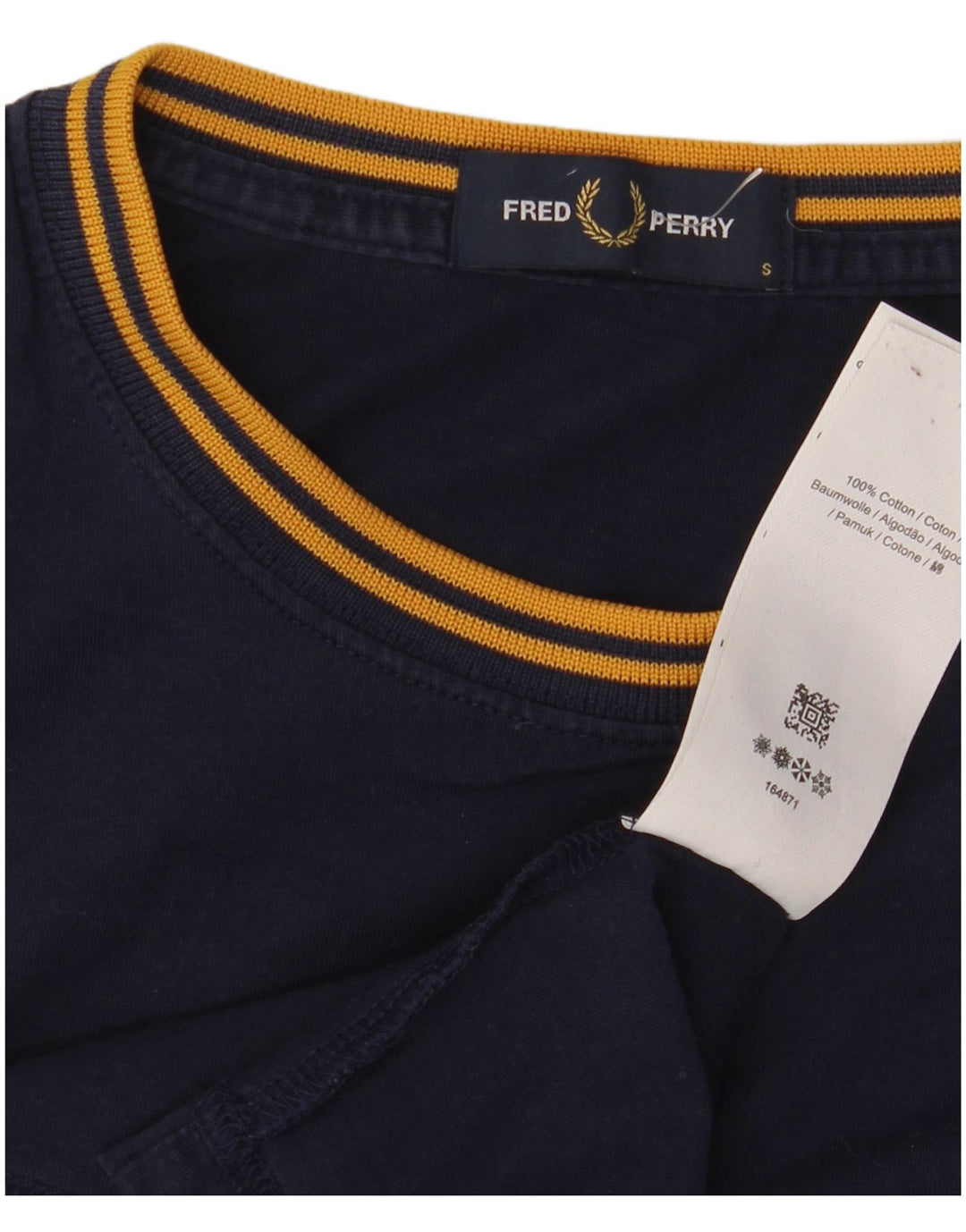 Tricou Fred Perry pentru bărbați Top mic din bumbac bleumarin
