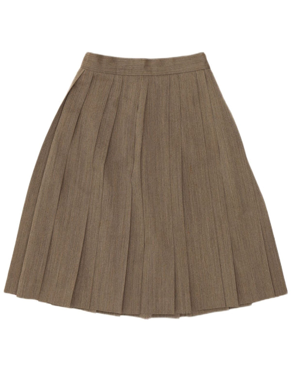 Fusta A-Line plisată cu talie înaltă pentru femei VINTAGE W24 XS gri