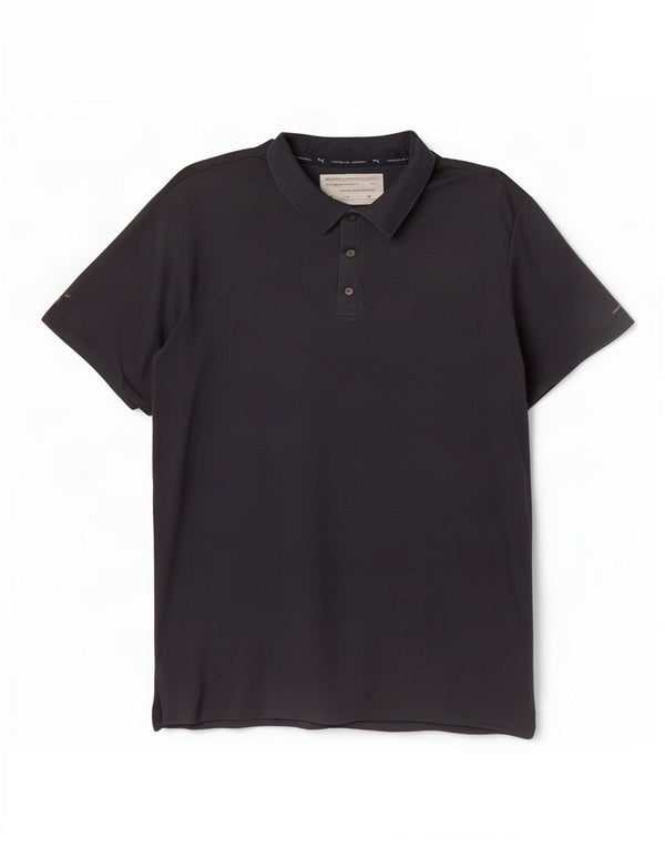 Tricou polo Puma Porsche Design pentru bărbați XL, bumbac negru