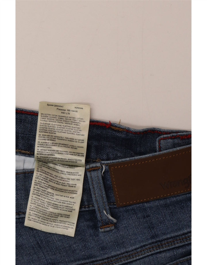 Blugi drepti pentru bărbați Wrangler W35 L30 Bumbac albastru