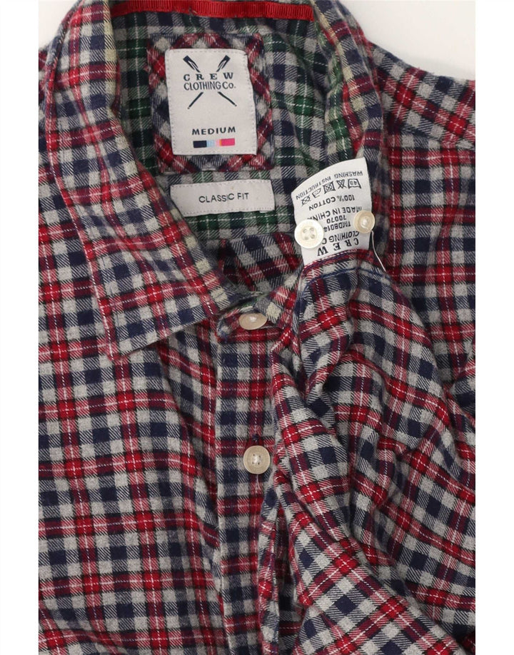 Crew Clothing Cămașă de flanel pentru bărbați, gri mediu, din bumbac