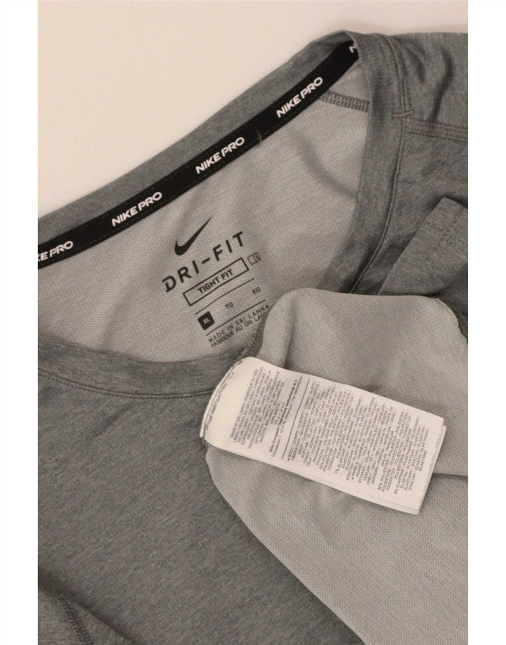 Nike pentru bărbați Dri Fit Top cu mânecă lungă XL poliester gri