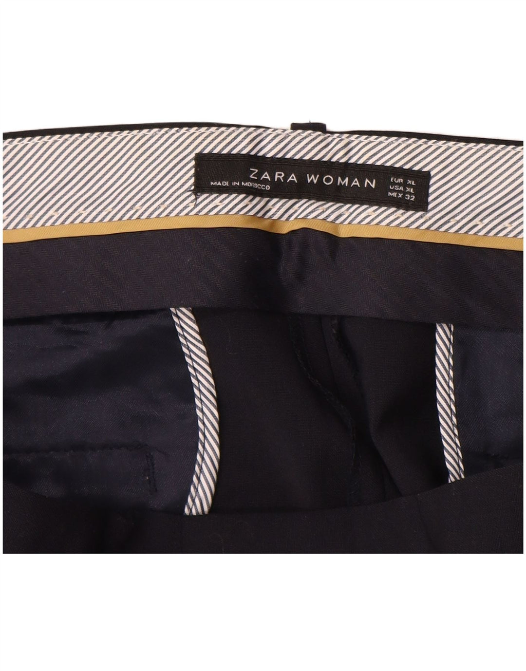 Pantaloni de costum slim pentru femei ZARA XL W32 L26 Lână bleumarin