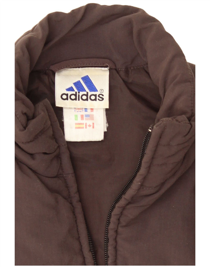 Gilet căptușit pentru femei Adidas UK 10 Small Brown Poliamidă