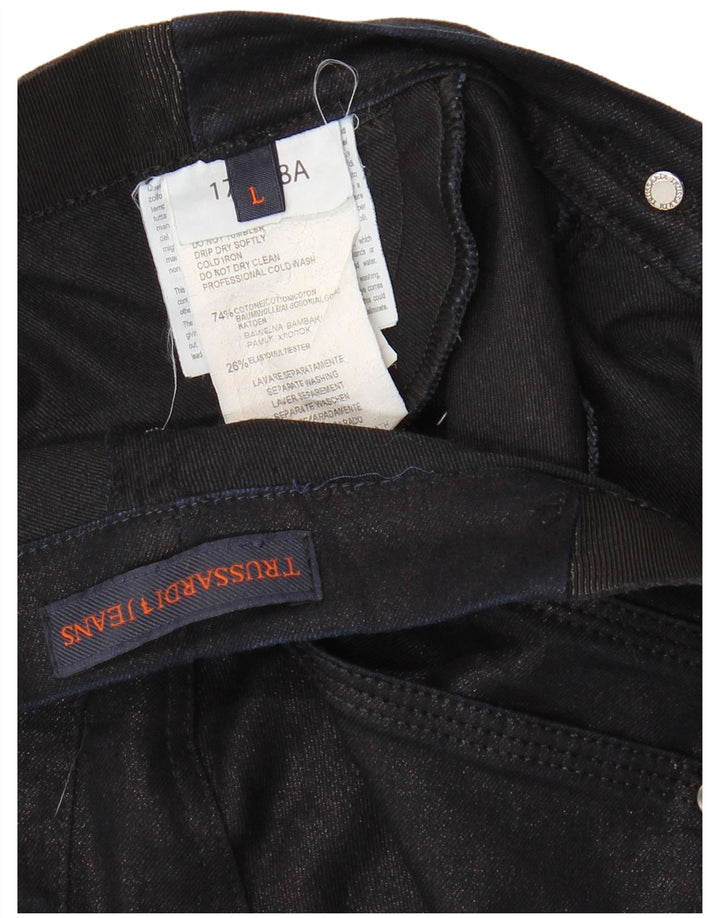 TRUSSARDI Pantaloni casual subțiri pentru femei L32 L30 Bumbac bleumarin