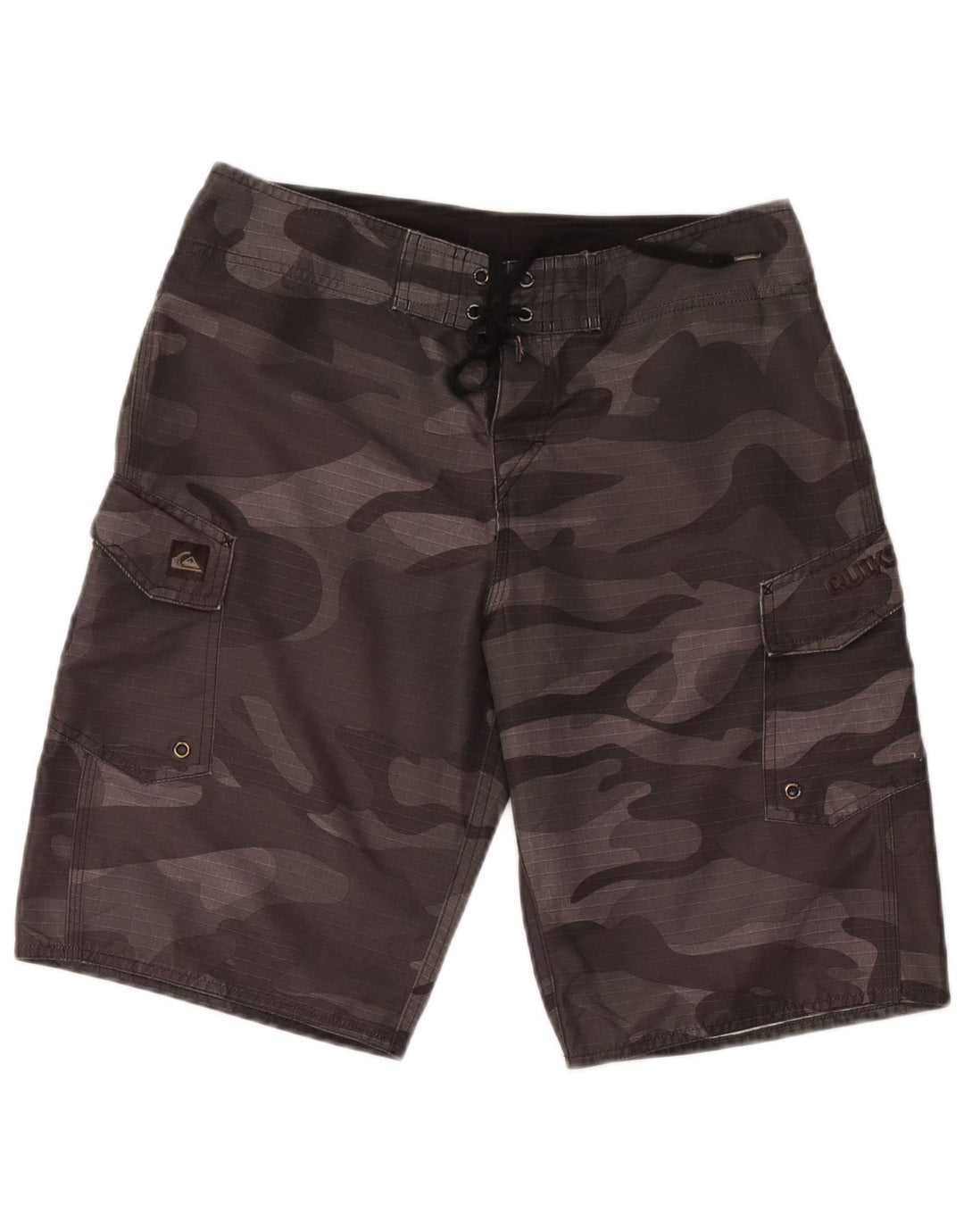 Pantaloni scurți de înot Quiksilver pentru bărbați, poliester camuflaj, gri mediu