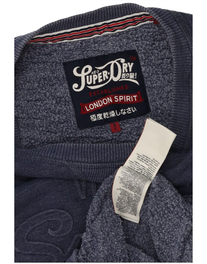 Hanorac grafic pentru bărbați Superdry Pulover XL, bumbac cu pete albastre