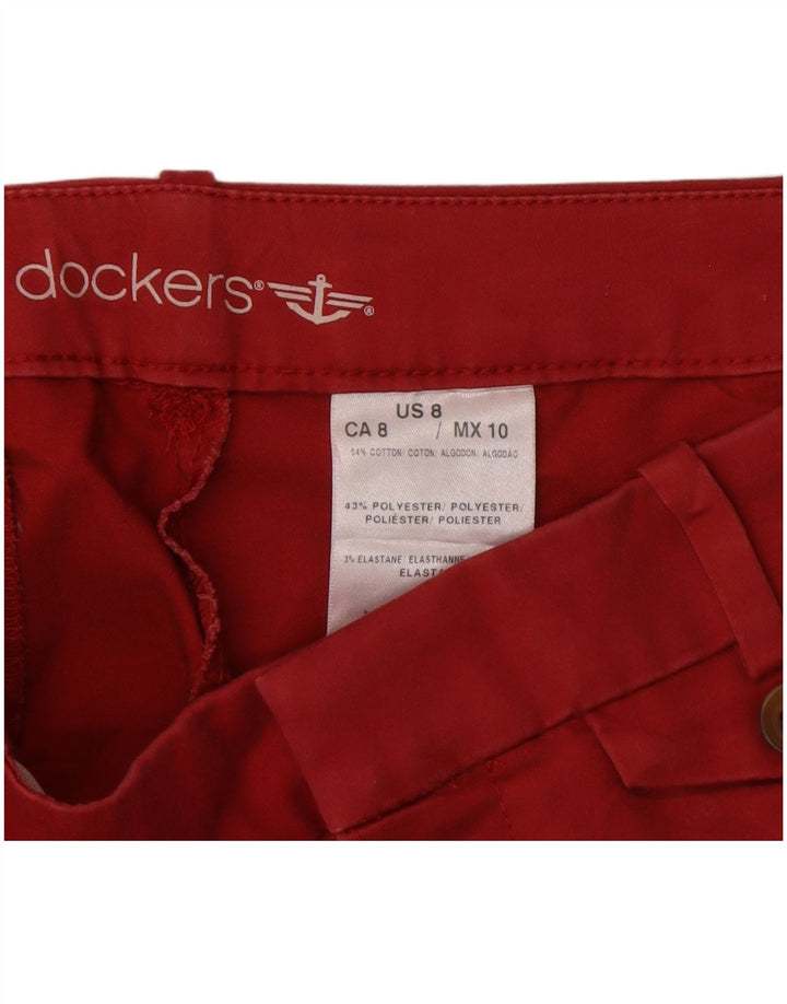 Pantaloni Capri Dockers pentru femei US 8 Medium W30 L20 Poliester roșu