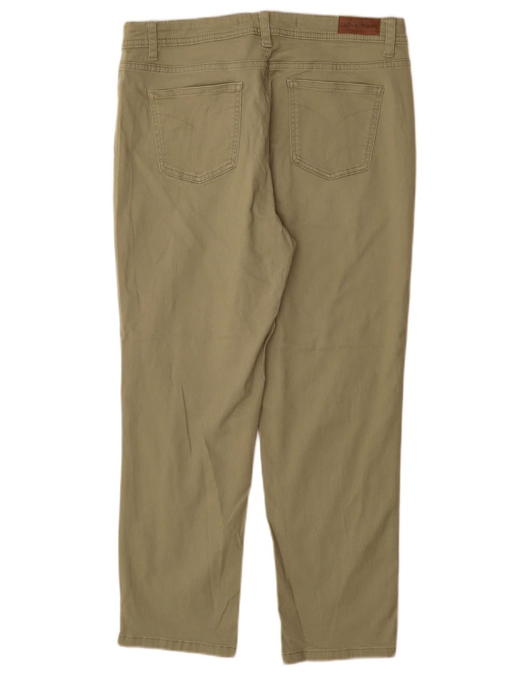 Pantaloni casual conici pentru femei CALVIN KLEIN US 10 Large W30 L27 Verde