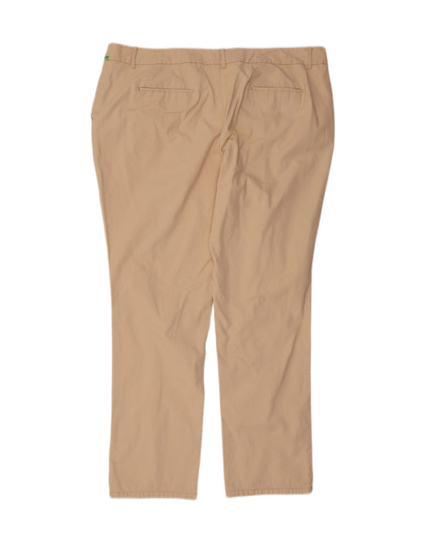 Pantaloni chino subțiri Boden pentru femei UK 22 3XL W44 L32 bej bumbac