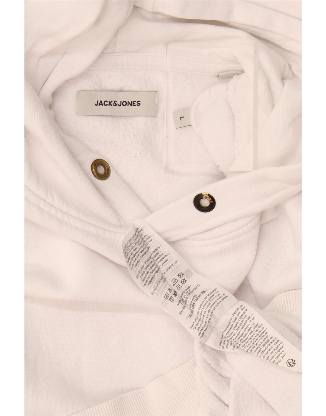 Pulover Jack & Jones pentru bărbați, mare, alb, din bumbac
