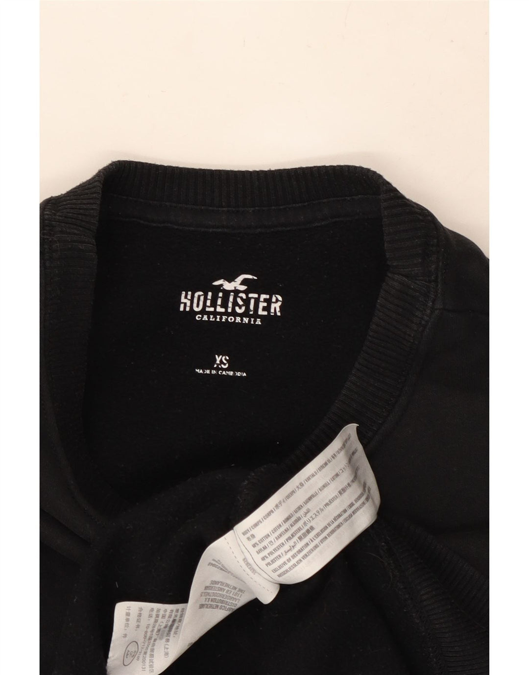 Pulover pentru bărbați HOLLISTER Pulover XS bumbac negru