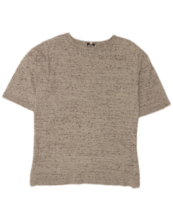 Reiss Tricou pentru femei Top UK 12 Medium Gri Pete Bumbac