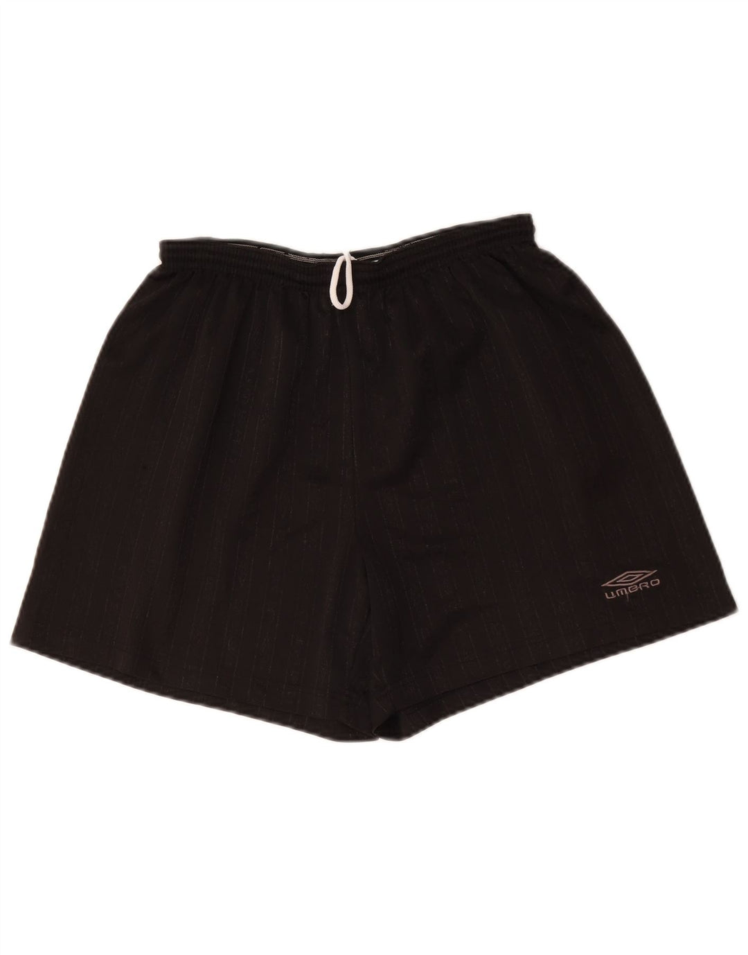 Pantaloni scurți sport Umbro pentru bărbați, poliester cu dungi mari, negre